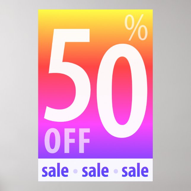 Powerful 50% OFF SALE Sign - retail sales (Front)