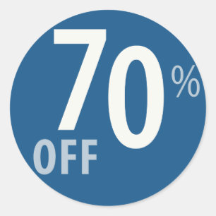 Powerful 70% OFF SALE Sign Classic Round Sticker