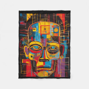 Powerful Abstract Culture Man Sticker Fleece Blanket