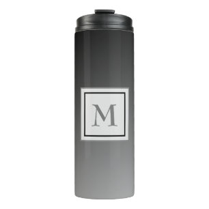 Powerful Black and Grey Ombre Thermal Tumbler