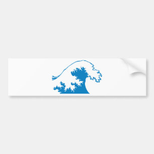 Powerful Blue Wave Bumper Sticker