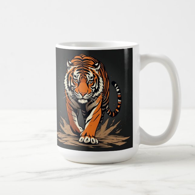 Powerful Charging Tiger Coffee Mug (Right)