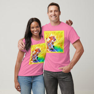 Powerful Cheetah Animal Painting. Buy Now T-Shirt