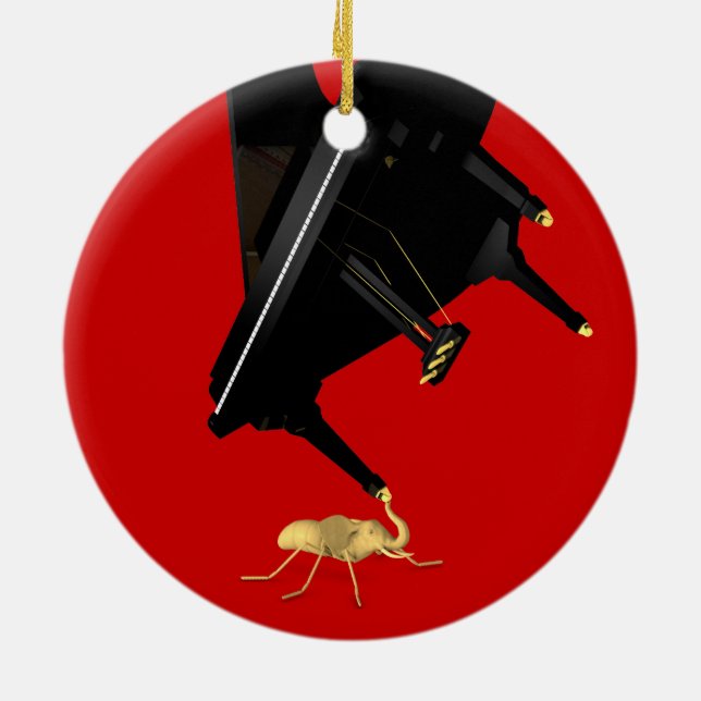 Powerful Eleph-Ant Ceramic Tree Decoration (Back)