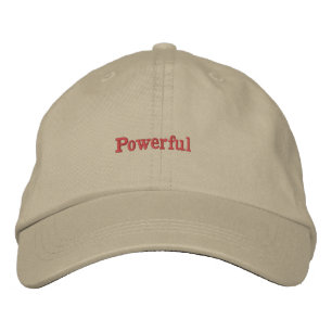 Powerful  embroidered hat