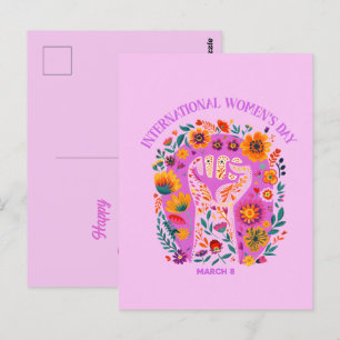 Powerful Fist International Women's Day  Postcard