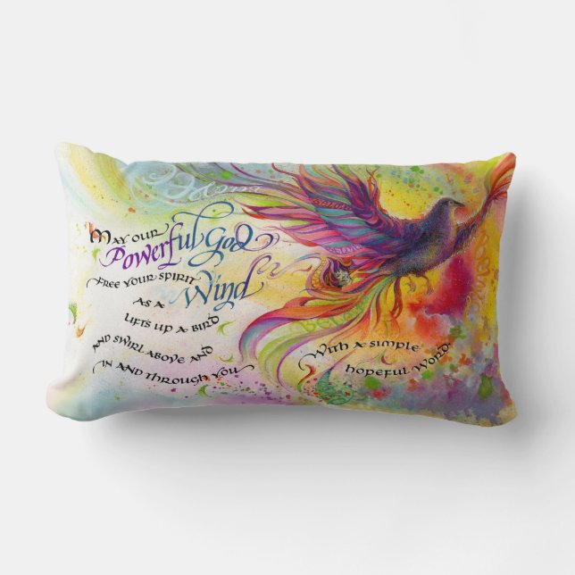 Powerful God, 13"x21" Throw Pillow (Front)