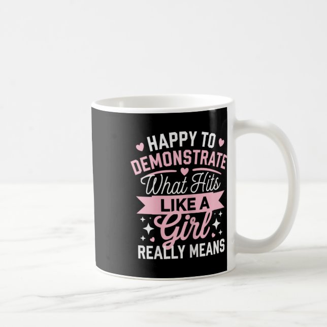 Powerful Karate Girl Statement Design  Coffee Mug (Right)