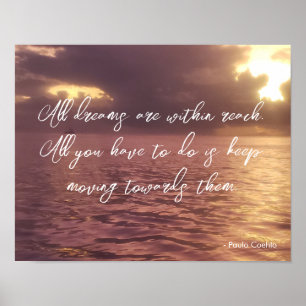 Powerful Motivational Stormy Ocean Sky  Poster