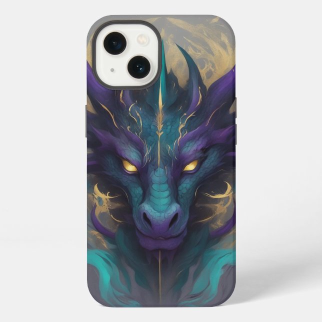 Powerful Mythical Dragon Head iPhone Case (Back)