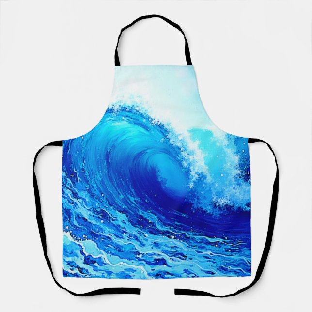 Powerful Ocean Wave Surge Design Apron (Front)