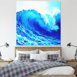 Powerful Ocean Wave Surge Design Canvas Print