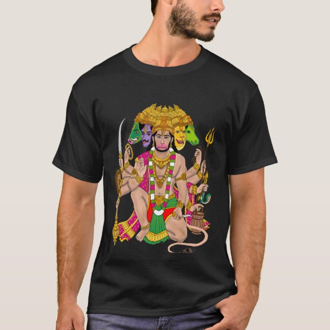 Powerful Panchmukhi Hanuman T-Shirt (Front)