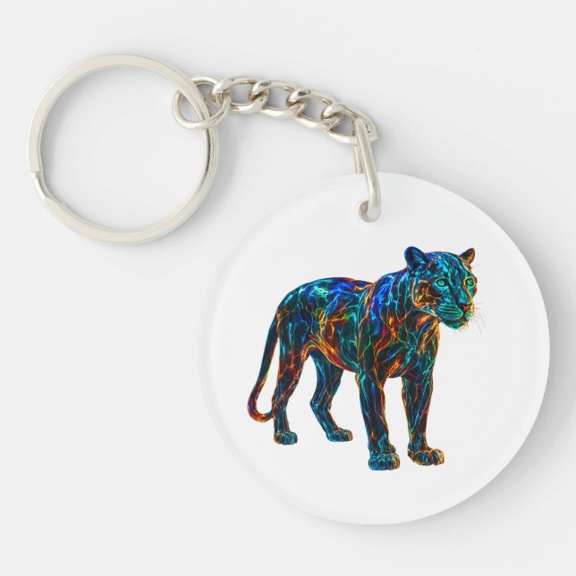 Powerful Panther Art Key Ring (Front)
