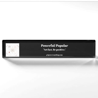 Powerful/Popular Black Acrylic Desk Plaque Nameplate
