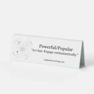 Powerful/Popular Plastic Desk Plaque Table Tent