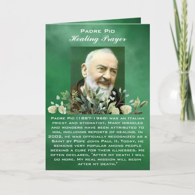 Powerful Prayer for the Sick Healing Card (Front)