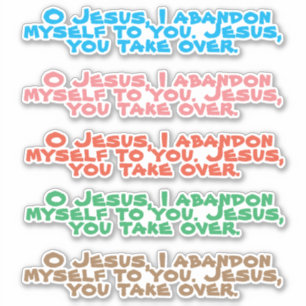 Powerful Prayer of Abandonment Jesus Vinyl Contour