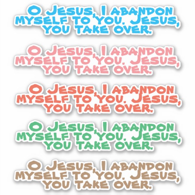 Powerful Prayer of Abandonment Jesus Vinyl Contour (Front)