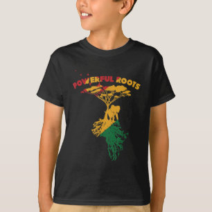 Powerful Roots Afro African American Pride Black P T-Shirt