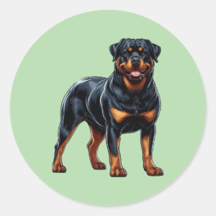 Powerful Rottweiler – Full-Body Dog Sticker