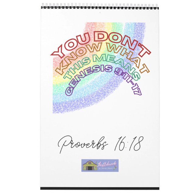 powerful scriptures  calendar (Back)