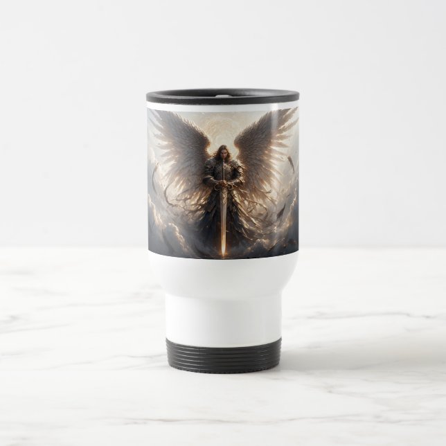 Powerful St Michael the Archangel Travel Mug (Center)