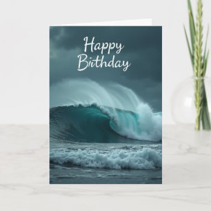Powerful Wave Birthday Card