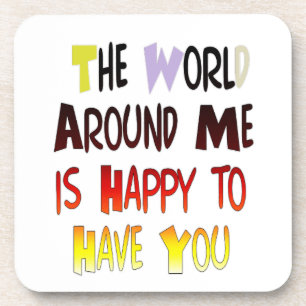 Powerful Welcome Message: A Motivational Quote Coaster