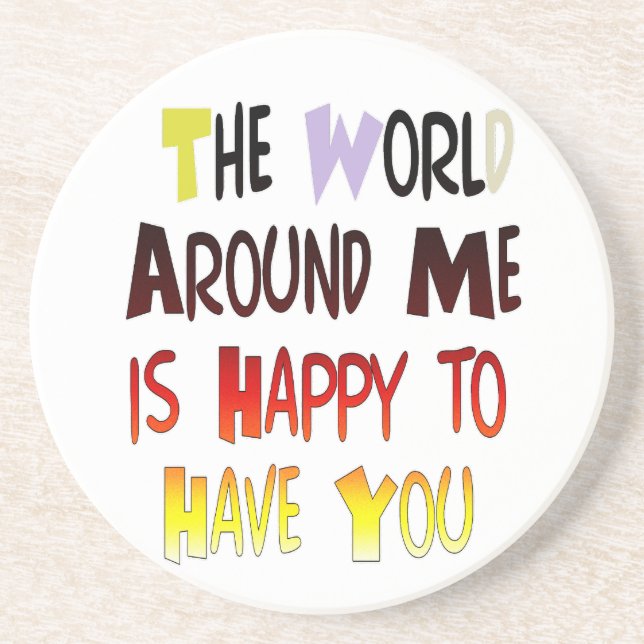 Powerful Welcome Message: A Motivational Quote Coaster (Front)