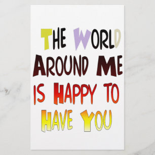 Powerful Welcome Message: A Motivational Quote Stationery