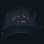 Powerful Women Printed Text Proudly Inspire-Hat Embroidered Hat<br><div class="desc">Elevate your style with this Alternative Apparel Basic Adjustable Cap in timeless Navy colour. Featuring "Powerful Women" with your custom "Text Name" embroidered,  this cap is a bold statement of strength and confidence. Wear it proudly and inspire others—order yours today!</div>