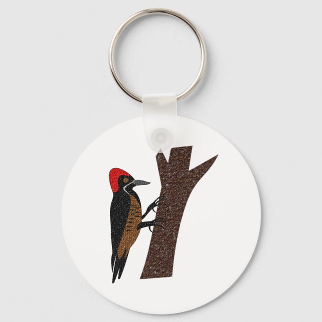 Powerful Woodpecker Key Ring (Front)