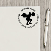 Powerful Workout Silhouette Return Address