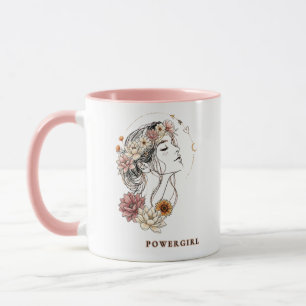 Powergirl – Floral Feminine Strength & Empow Mug