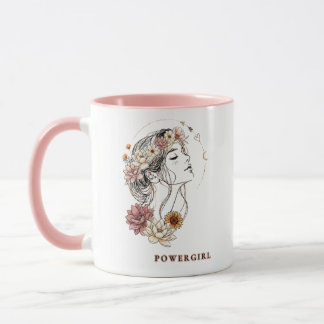 Powergirl – Floral Feminine Strength & Empow Mug