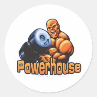 Powerhouse Curl Classic Round Sticker