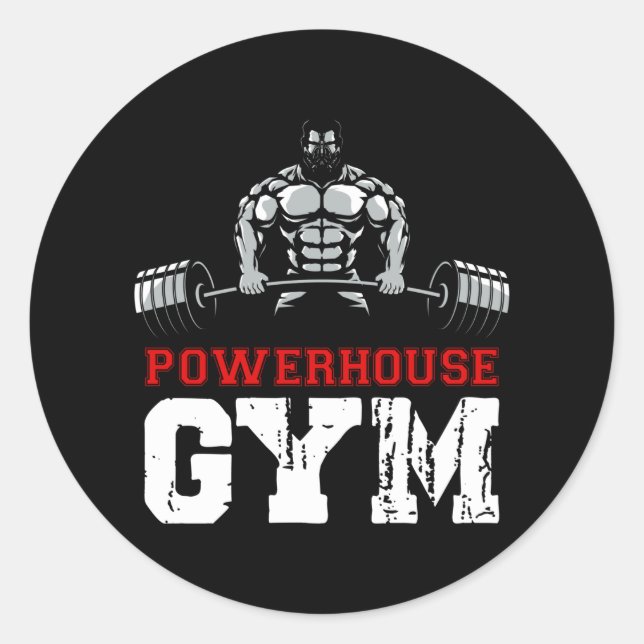 Powerhouse Gym Classic Round Sticker (Front)