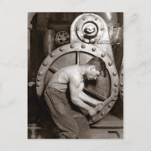 Powerhouse Worker, 1920 Postcard