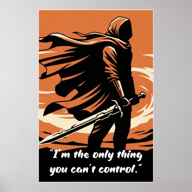 Powerless Book Quote Poster – You Can’t Control Me (Front)