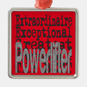 Powerlifter Extraordinaire Metal Tree Decoration