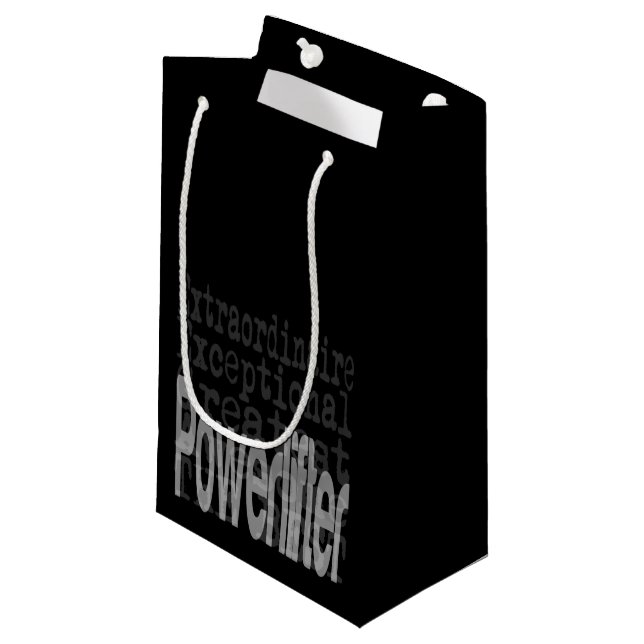 Powerlifter Extraordinaire Small Gift Bag (Front Angled)