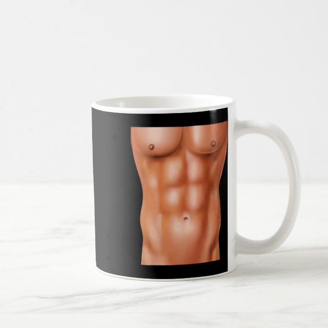 Powerlifting Bodybuilding Weight Training Six Pack Coffee Mug (Right)