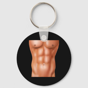 Powerlifting Bodybuilding Weight Training Six Pack Key Ring