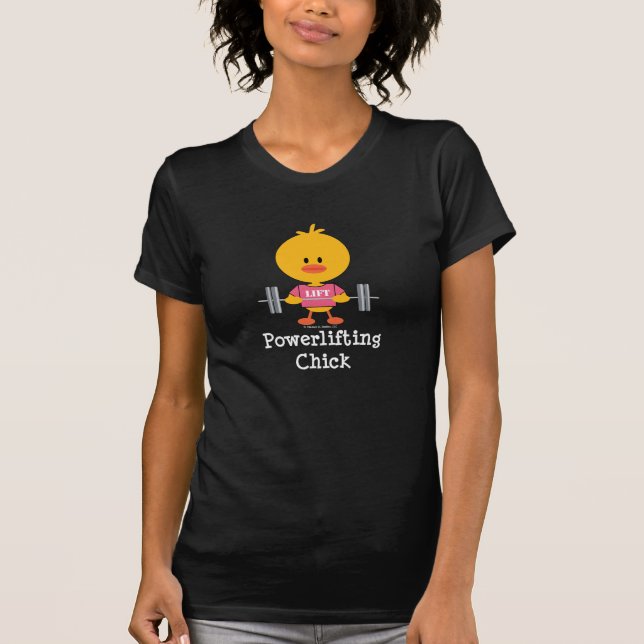 Powerlifting Chick Distressed Tee (Front)