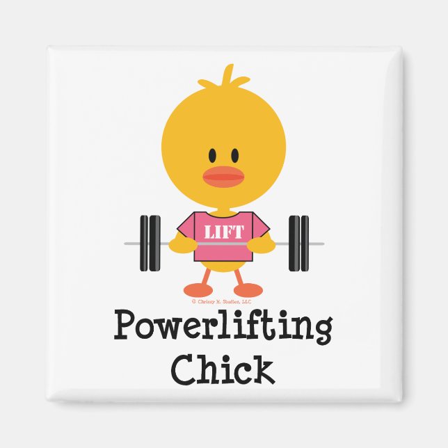 Powerlifting Chick Magnet (Front)