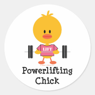 Powerlifting Chick Stickers