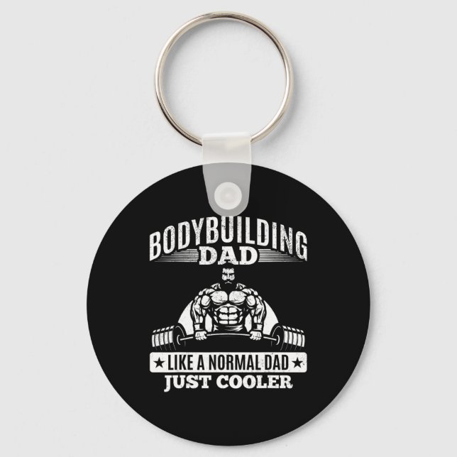 Powerlifting Daddy Training Fitness Gym Bodybuildi Key Ring (Front)