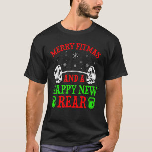 Powerlifting Fitness Merry Fitmas And A Happy Year T-Shirt