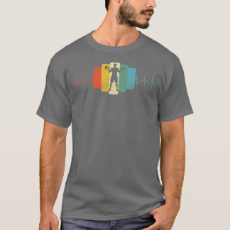 Powerlifting Gym Weightlifting Heartbeat Vintage  T-Shirt